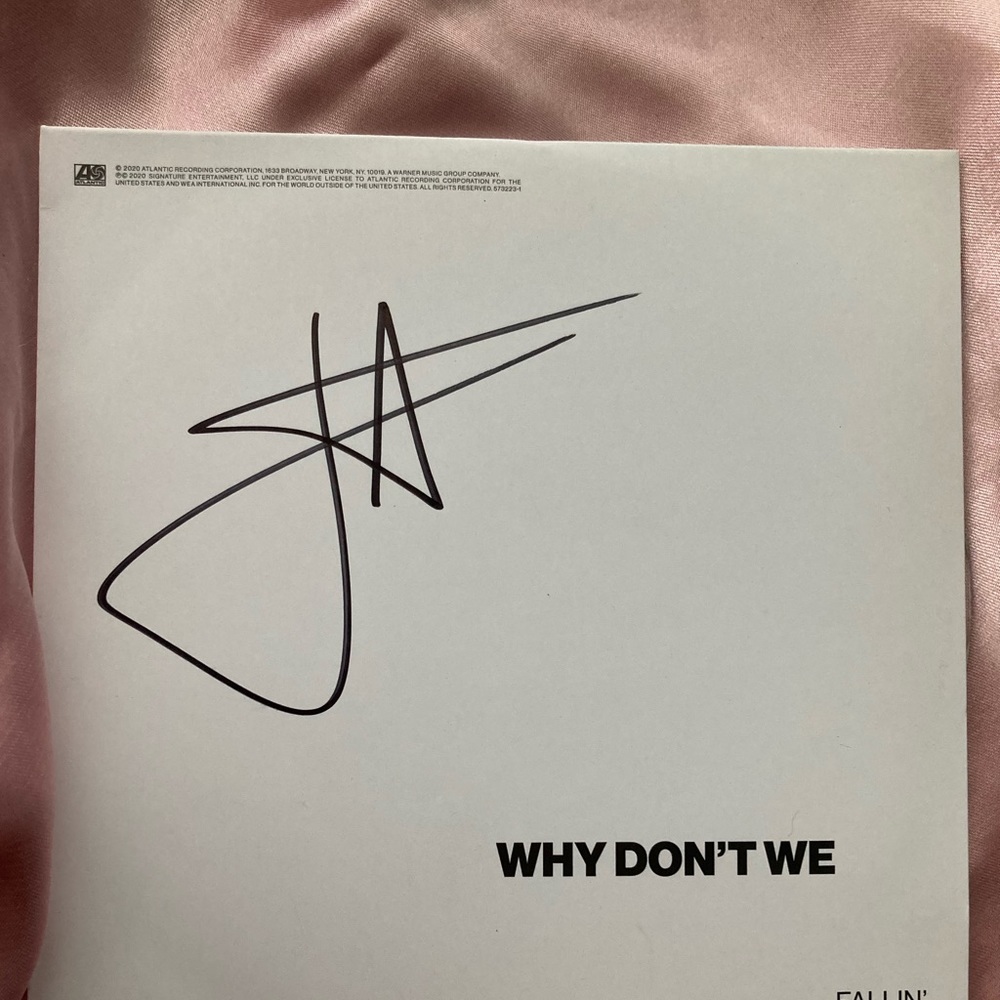 Jack Avery Why Don’t We autographed Fallen’ CD